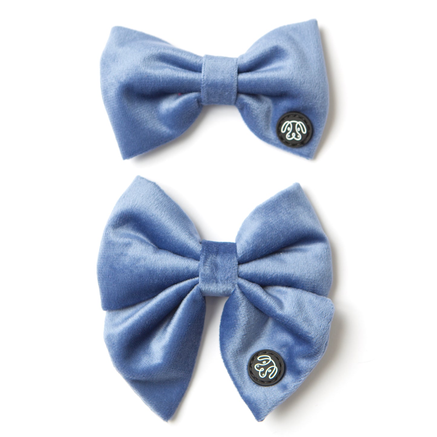 STEEL BLUE Velvet Bow Tie