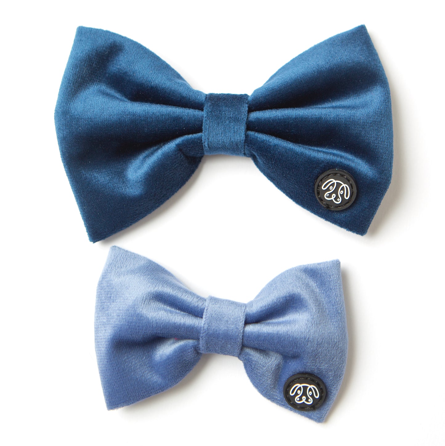 STEEL BLUE Velvet Bow Tie
