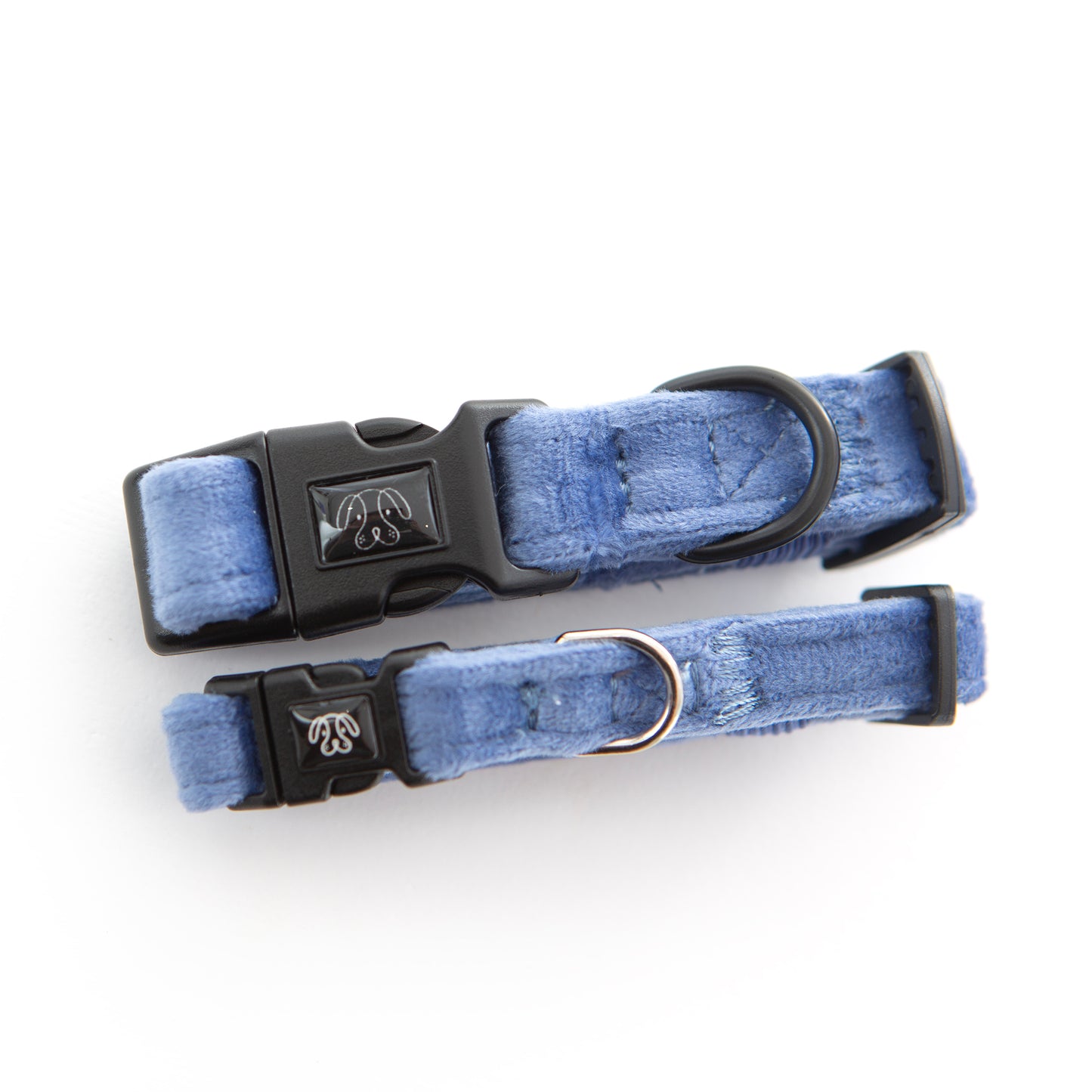 Steel Blue Velvet Collar