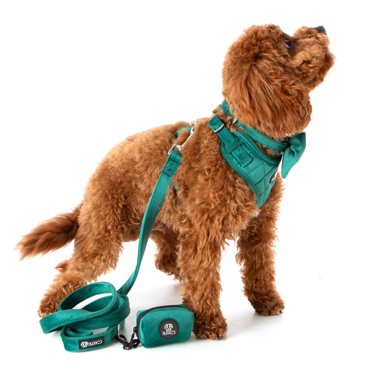 Deep Green Velvet Quilted Harness Bundle