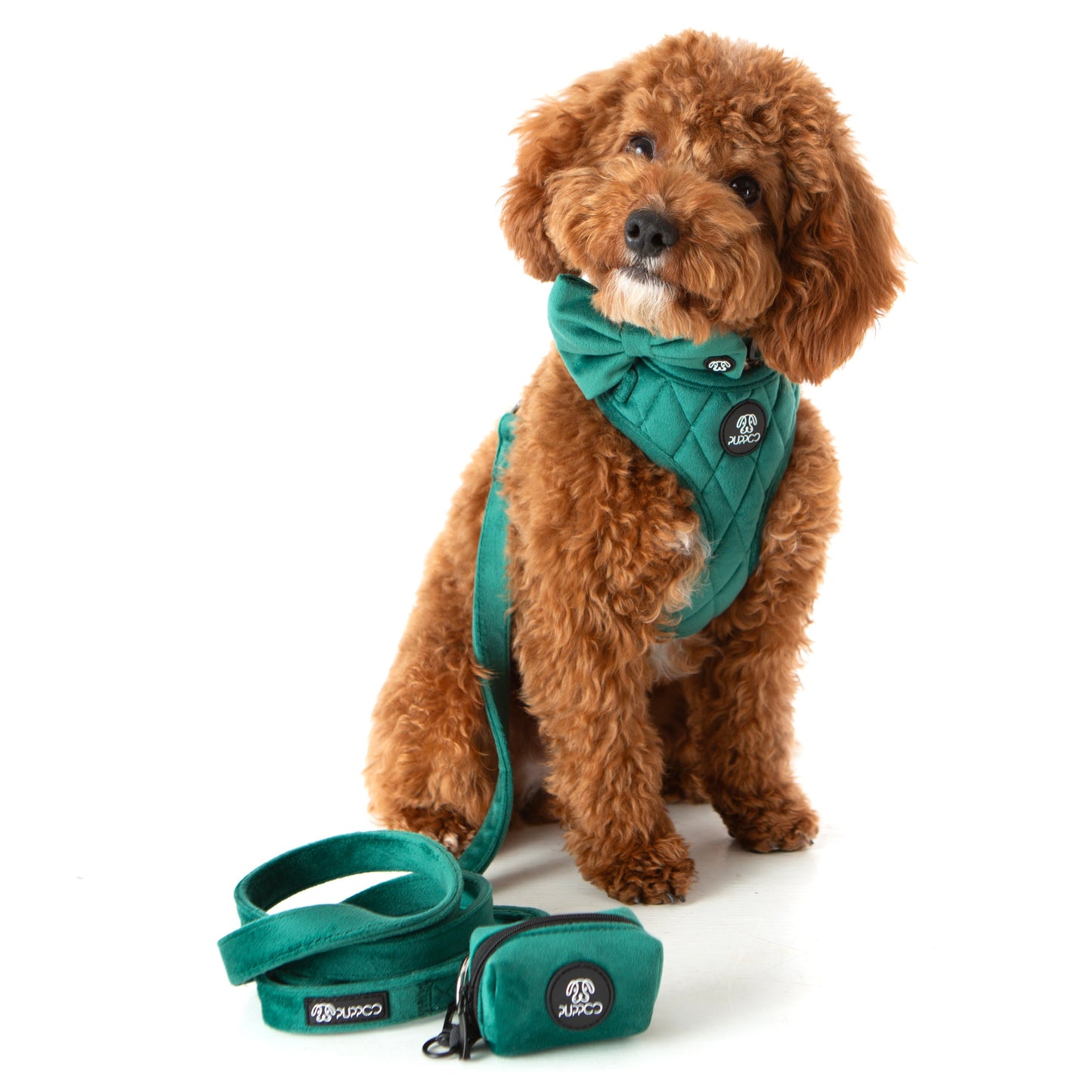 Deep Green Velvet Quilted Harness Bundle