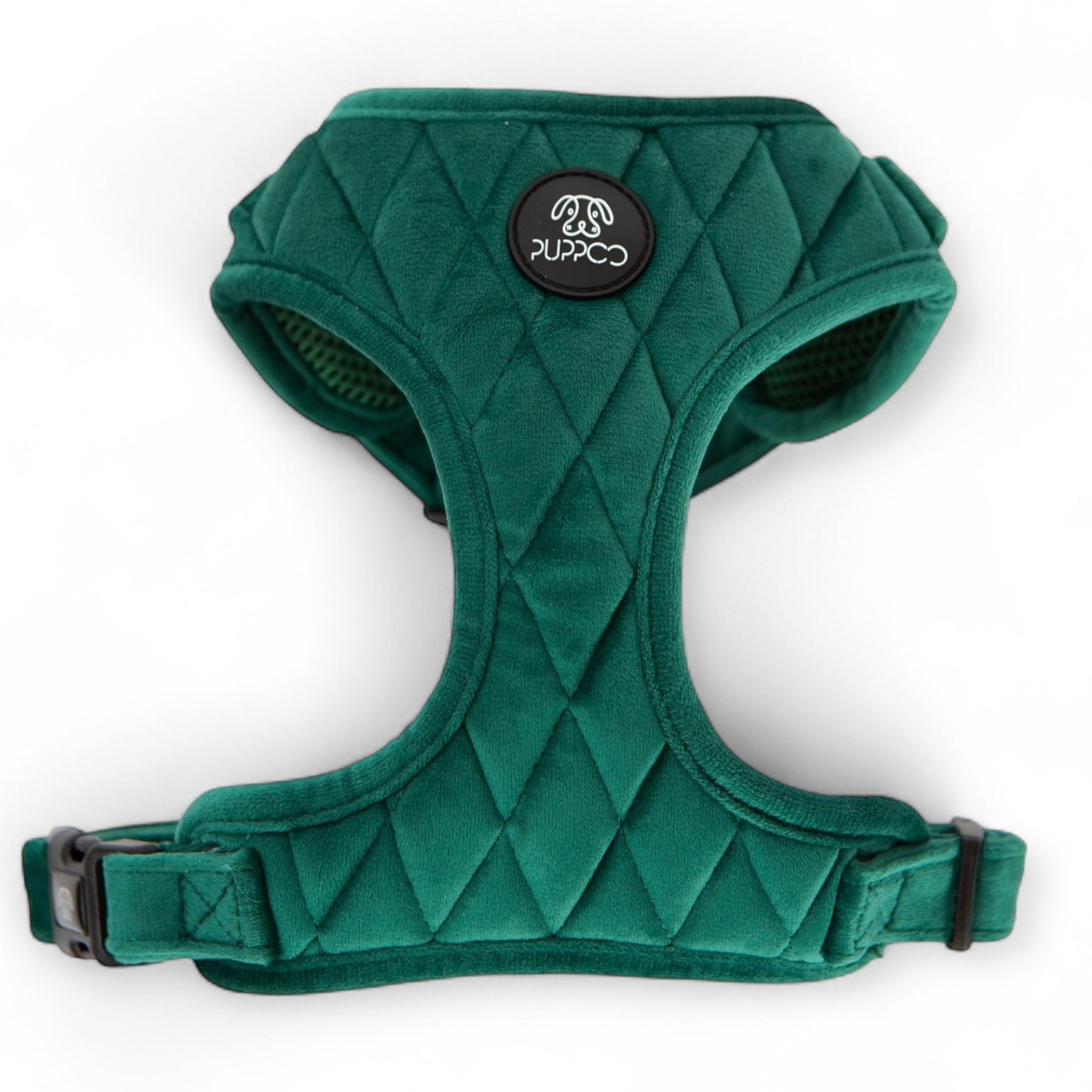 Deep Green Quilted Velvet Harness