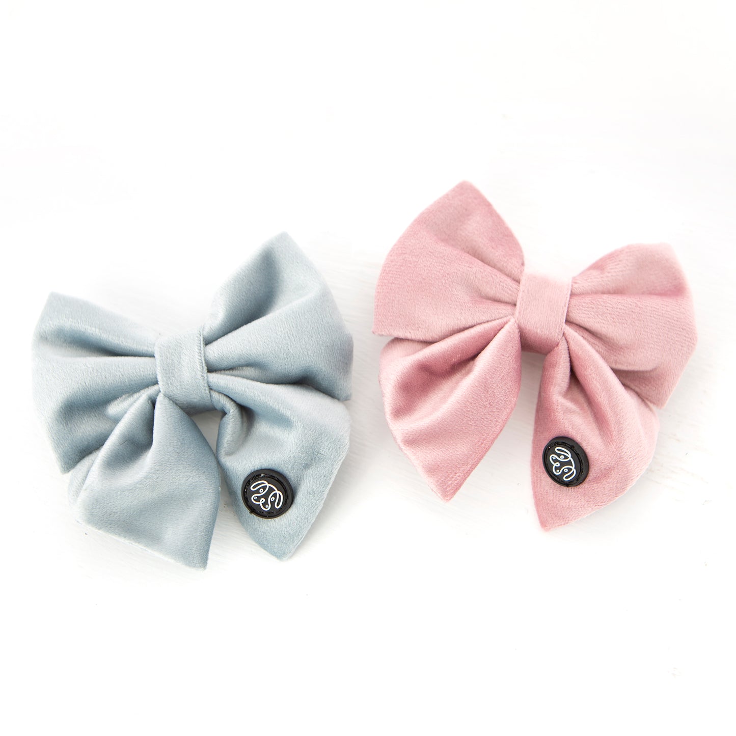 Dusty Blue Velvet Sailor Bow