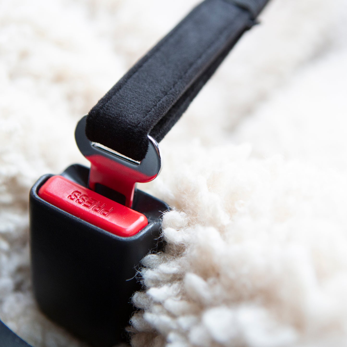 Velvet Adjustable Seat Belt Attachment - Black