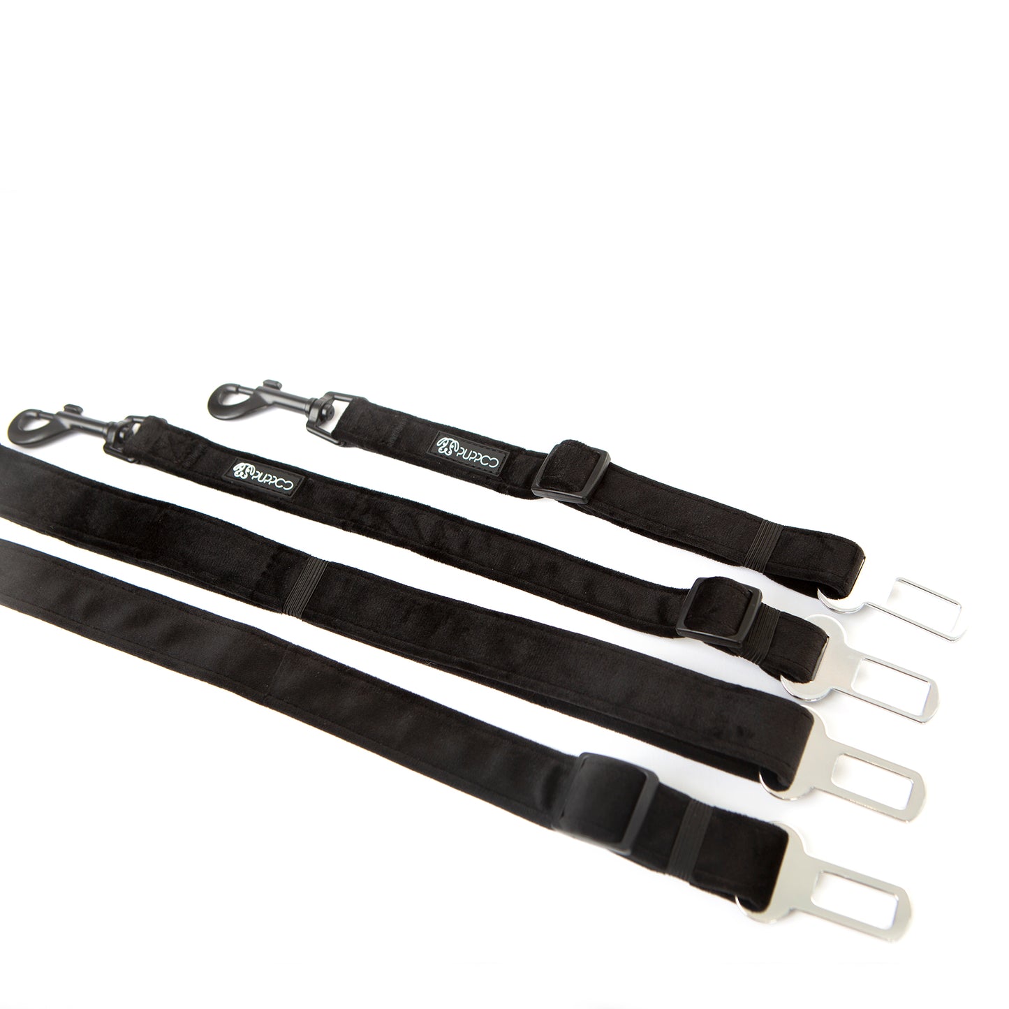 Velvet Adjustable Seat Belt Attachment - Black
