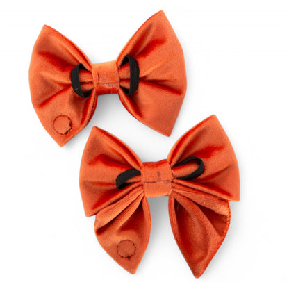 *NEW* Peach Velvet Sailor Bow