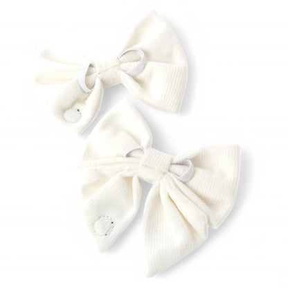 *NEW* White Corduroy Bow Tie
