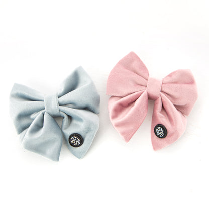 Dusty Pink Velvet Sailor Bow
