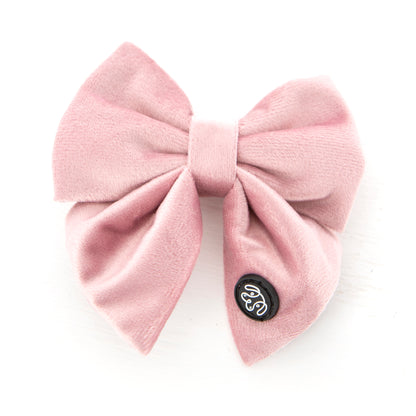 Dusty Pink Velvet Sailor Bow