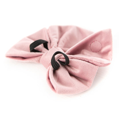 Dusty Pink Velvet Sailor Bow