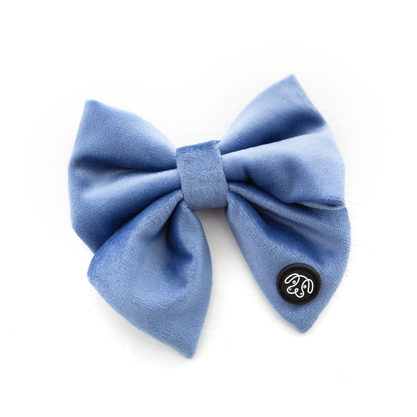 Steel Blue Velvet Sailor Bow