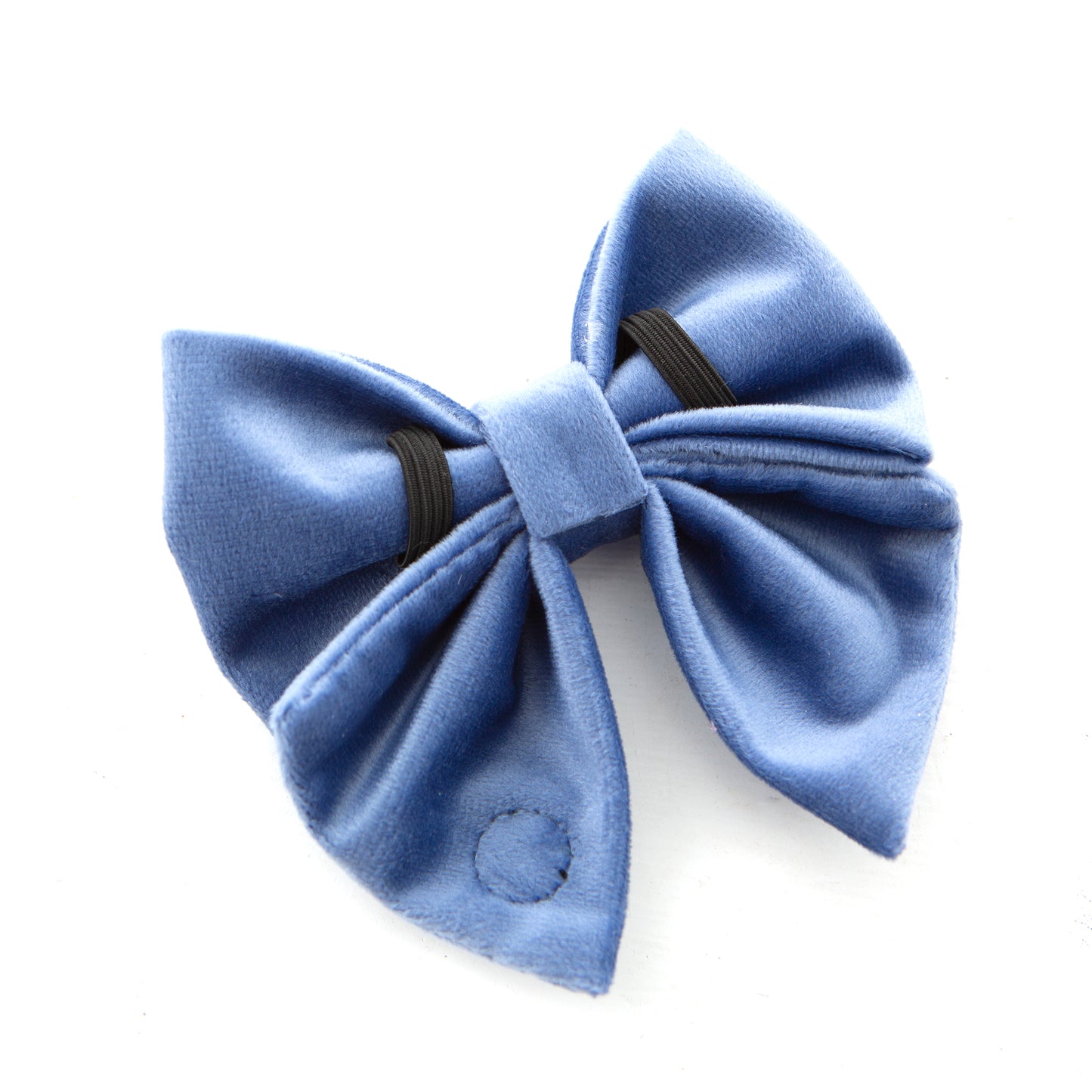Steel Blue Velvet Sailor Bow