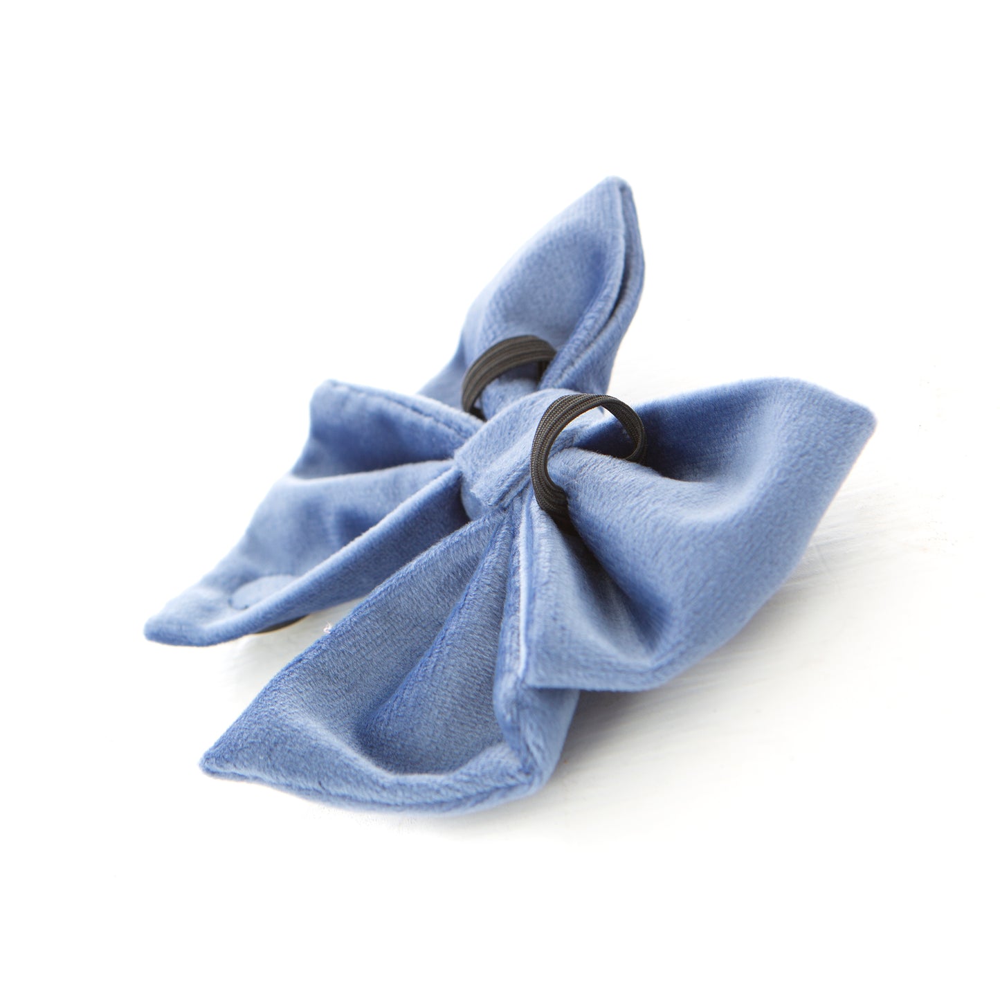Steel Blue Velvet Sailor Bow