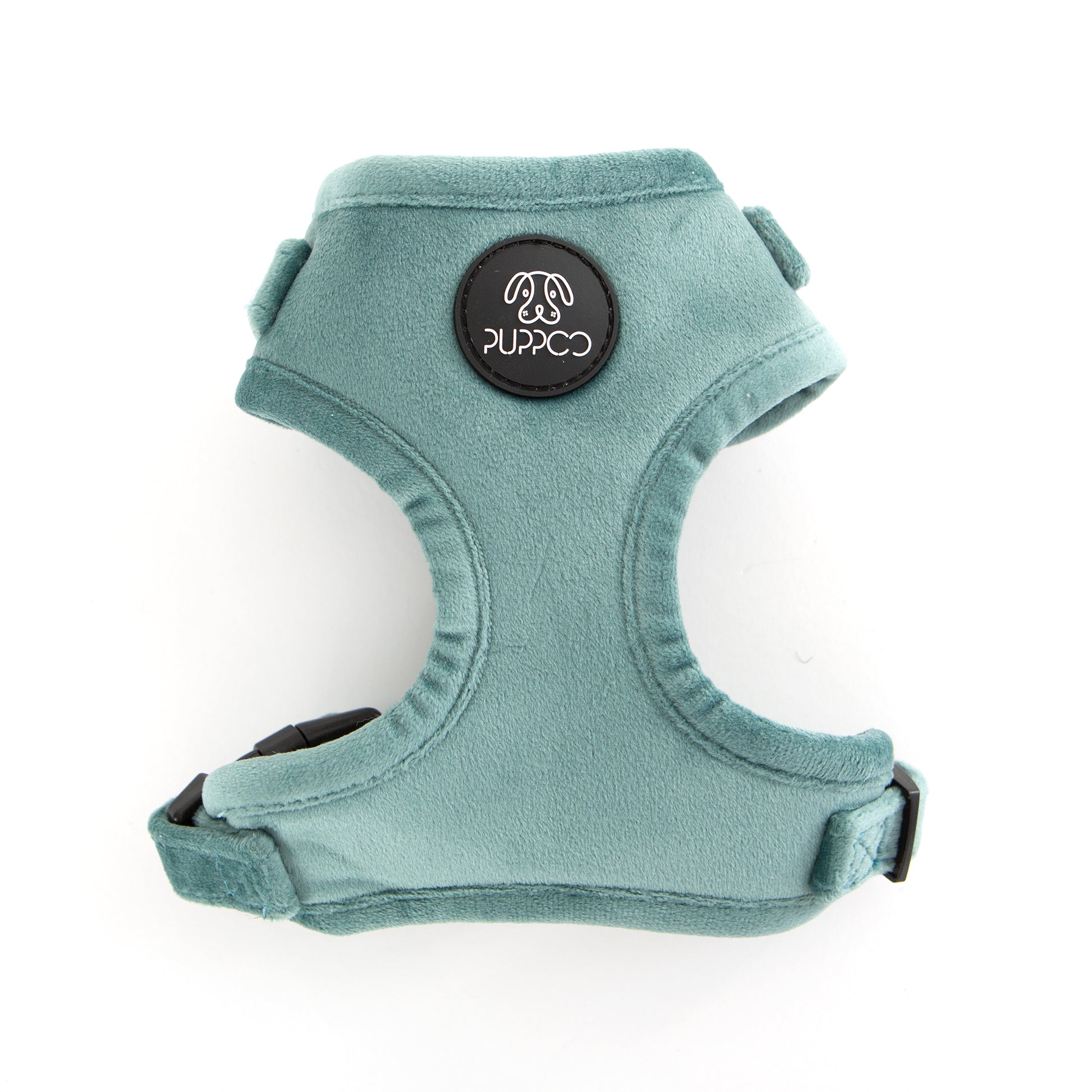 Teal velvet dog harness 